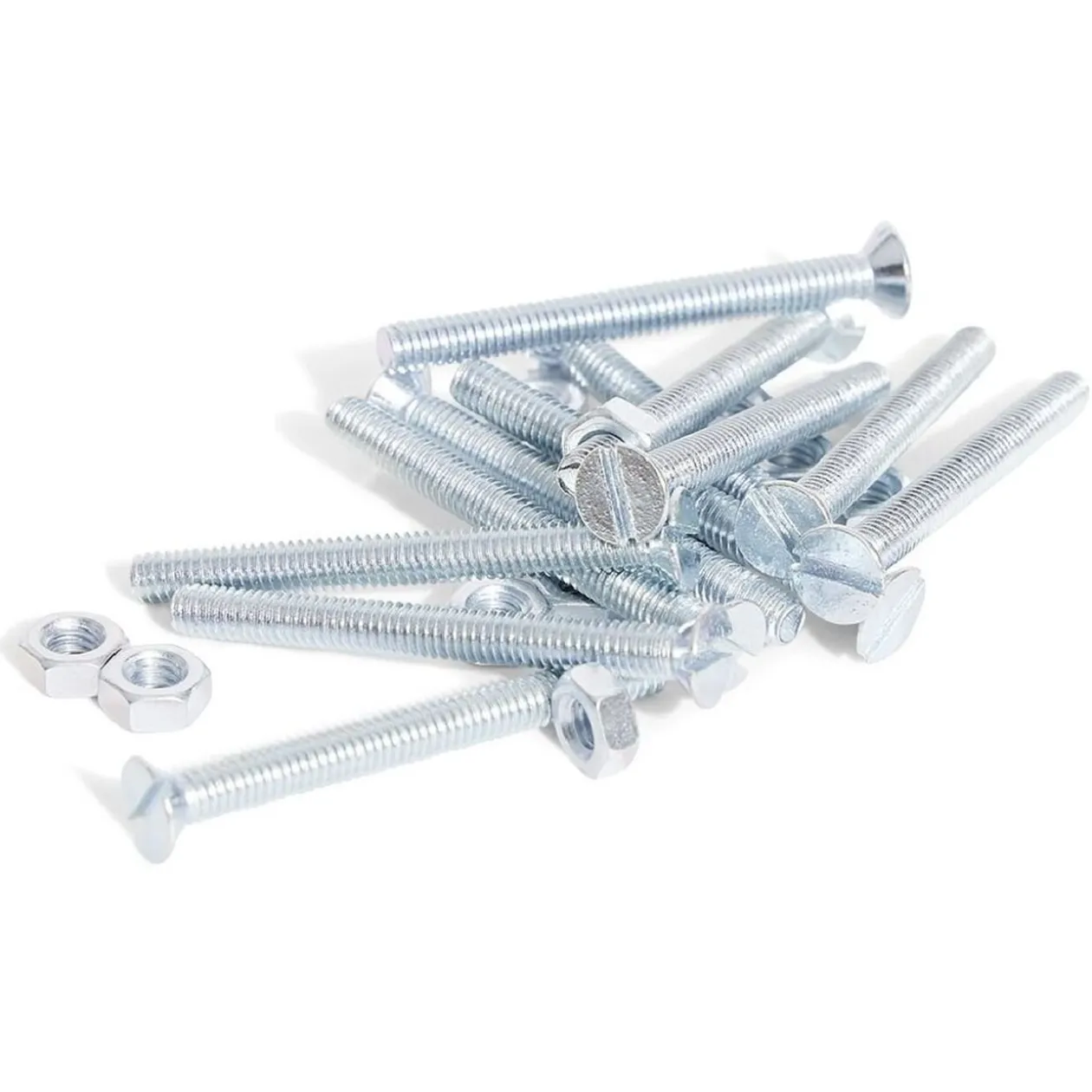 12 boulons tête fraisée acier zingué - 4x40 mm