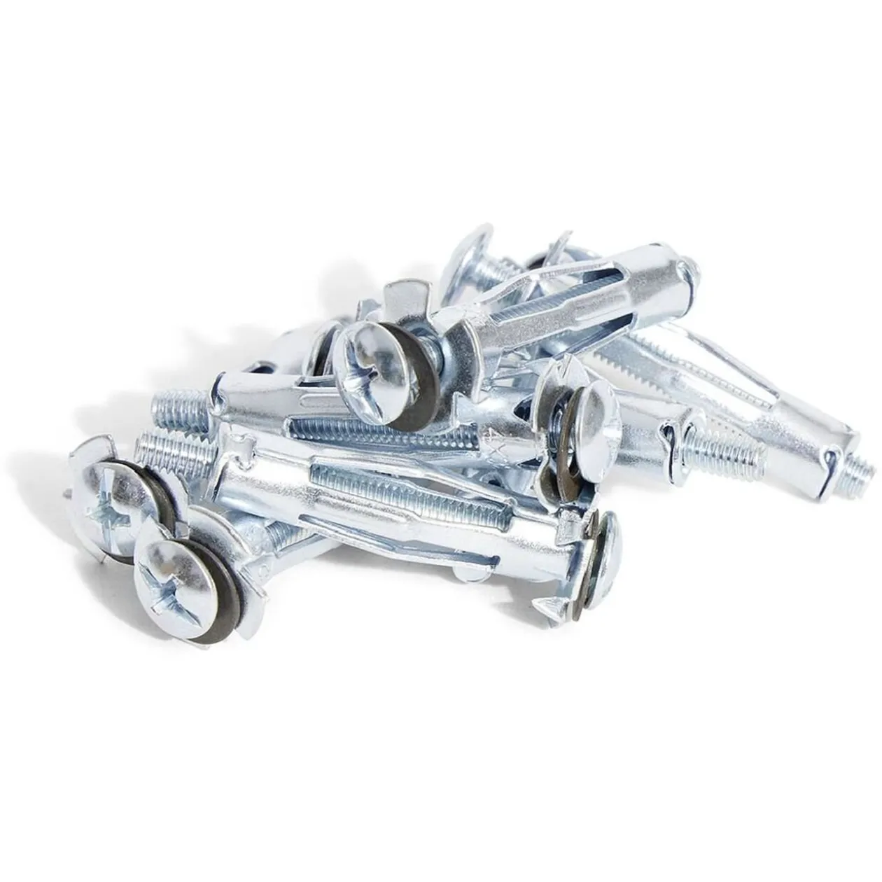 8 chevilles métalliques pour matériaux creux avec vis - Ø8x24 mm