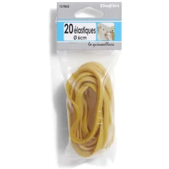 20 élastiques en caoutchouc marron Ø6 cm