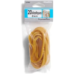 20 élastiques en caoutchouc marron Ø6 cm