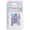 4 pattes d'assemblage - 80 mm
