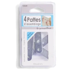 4 pattes d'assemblage - 80 mm