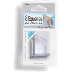 8 équerres de chaise acier zingué - 40x2 mm
