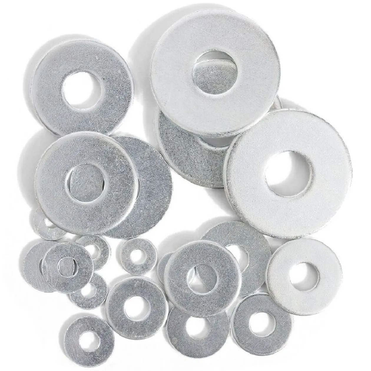 20 rondelles plates larges assorties acier zingué - Ø3/4/5/8/10 mm