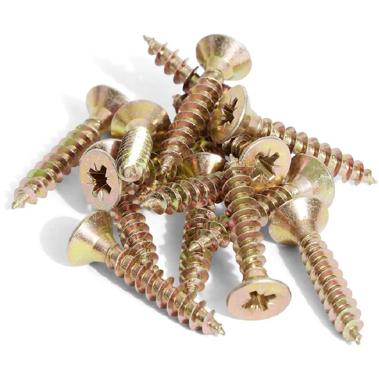 15 vis agglo tête fraisée acier bichromaté - 5x30 mm