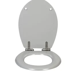 Abattant WC uni gris frein de chute