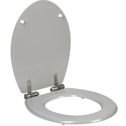 Abattant WC uni gris frein de chute