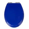 Abattant WC bleu foncé uni avec frein de chute