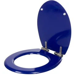 Abattant WC bleu foncé uni avec frein de chute