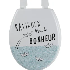 Abattant WC design naviguer vers le bonheur