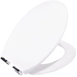 Abattant WC duroplast blanc avec frein de chute déclipsable réglable