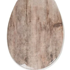 Abattant WC plastique duroplast style bois frein de chute