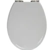 Abattant WC plastique uni gris frein de chute