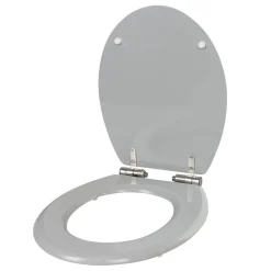 Abattant WC plastique uni gris frein de chute