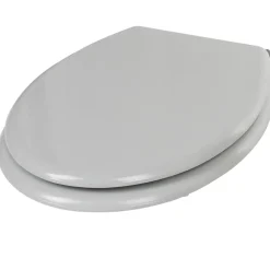 Abattant WC plastique uni gris frein de chute