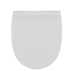 Abattant WC plat uni blanc