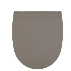 Abattant WC plat uni taupe
