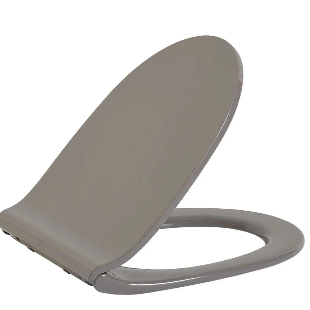 Abattant WC plat uni taupe