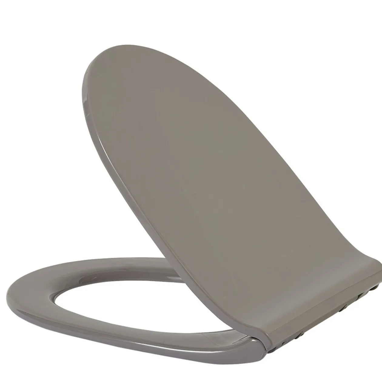 Abattant WC plat uni taupe