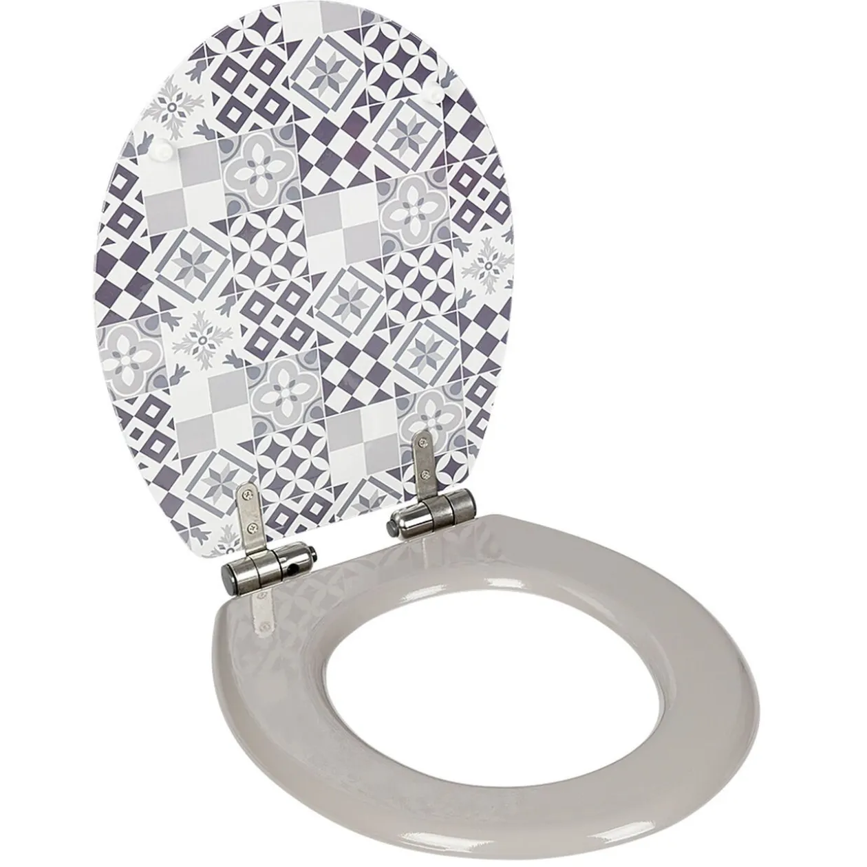 Abattant wc universel ajustable carreau de ciment en bois