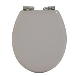 Abattant wc universel ajustable en bois gris