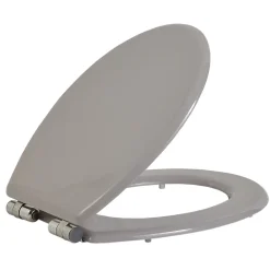 Abattant wc universel ajustable en bois gris