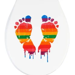 Abattant WC universel design empreinte pied