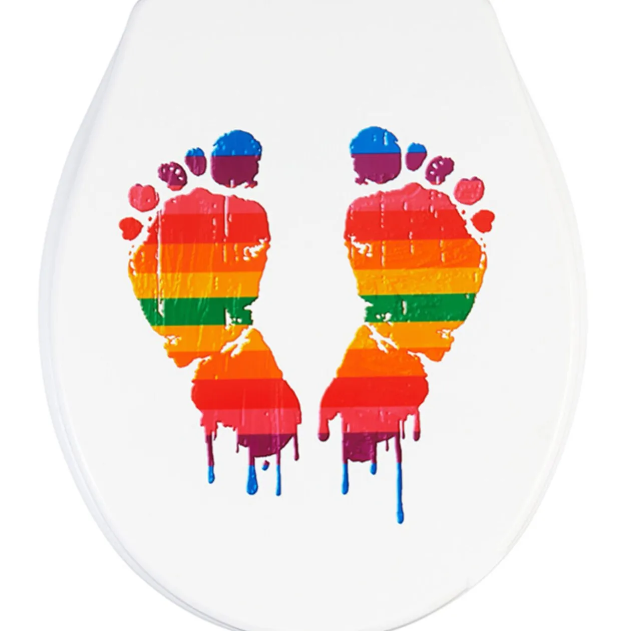 Abattant WC universel design empreinte pied