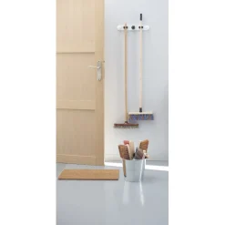 Accroche balai à ventouse blanc x3