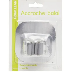 Accroche balai plastique collable