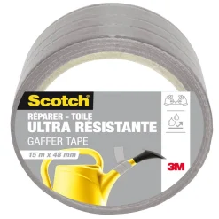 Adhésif toile Scotch large ultra résistant gris