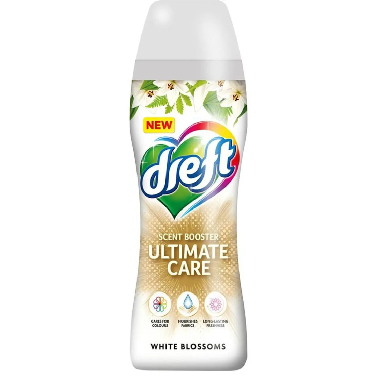 Adoucissant perle Dreft Ultime Care senteur Fleurs Blanches 210g