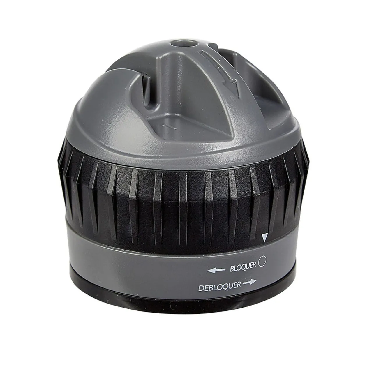 Aiguiseur à couteaux double position gris et noir