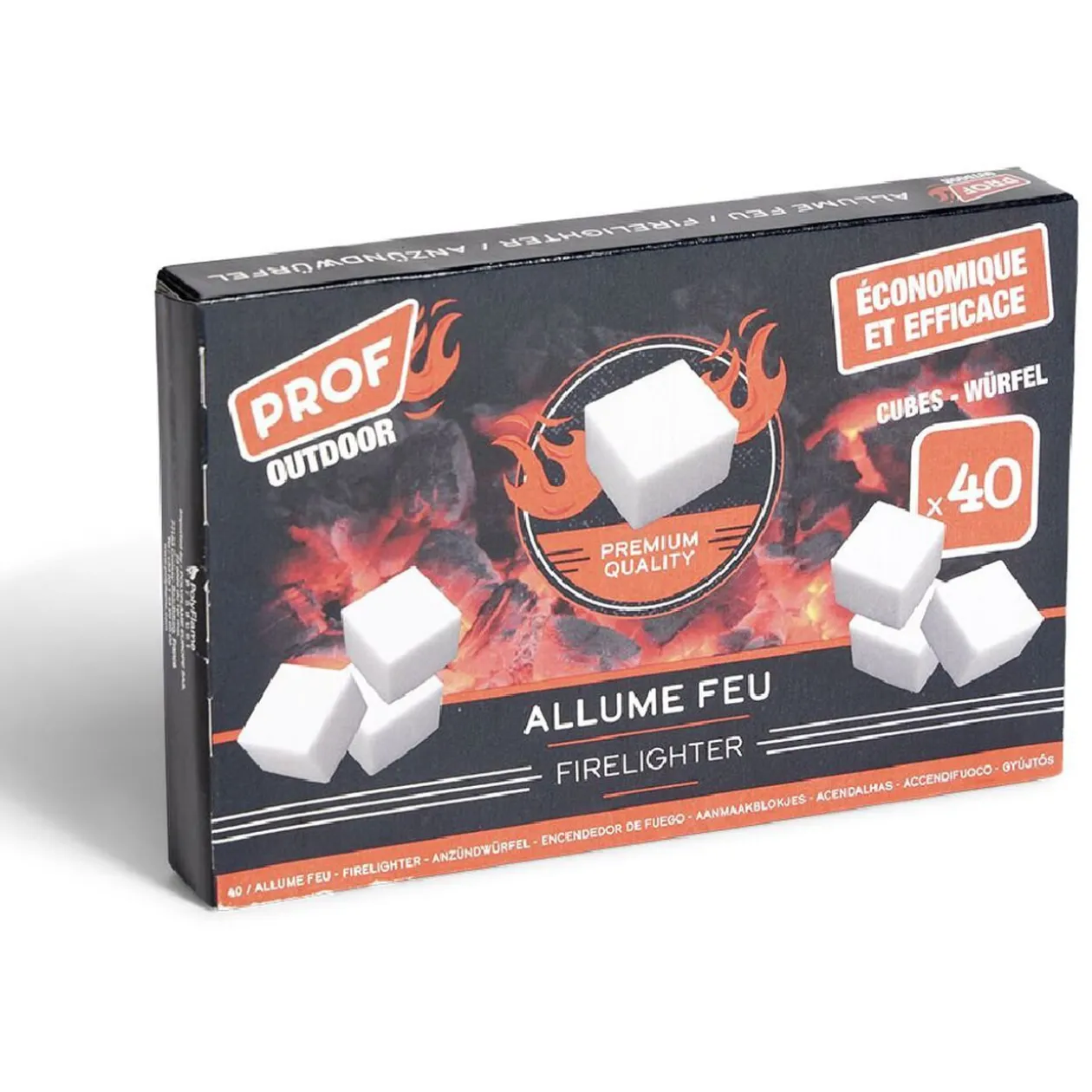 Allume feu cube marron