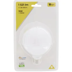 Ampoule à filament E27 forme globe blanc 15W=100W