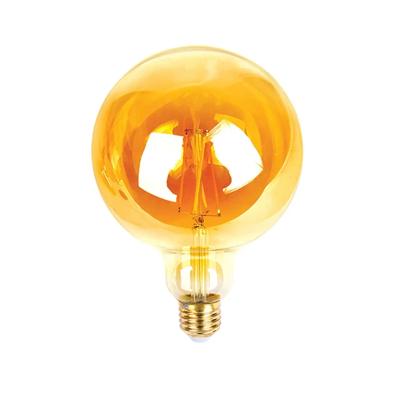 Ampoule bulbe ambrée à filament connectée E27 40 W
