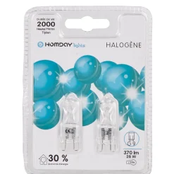 Ampoule halogène G9 x2