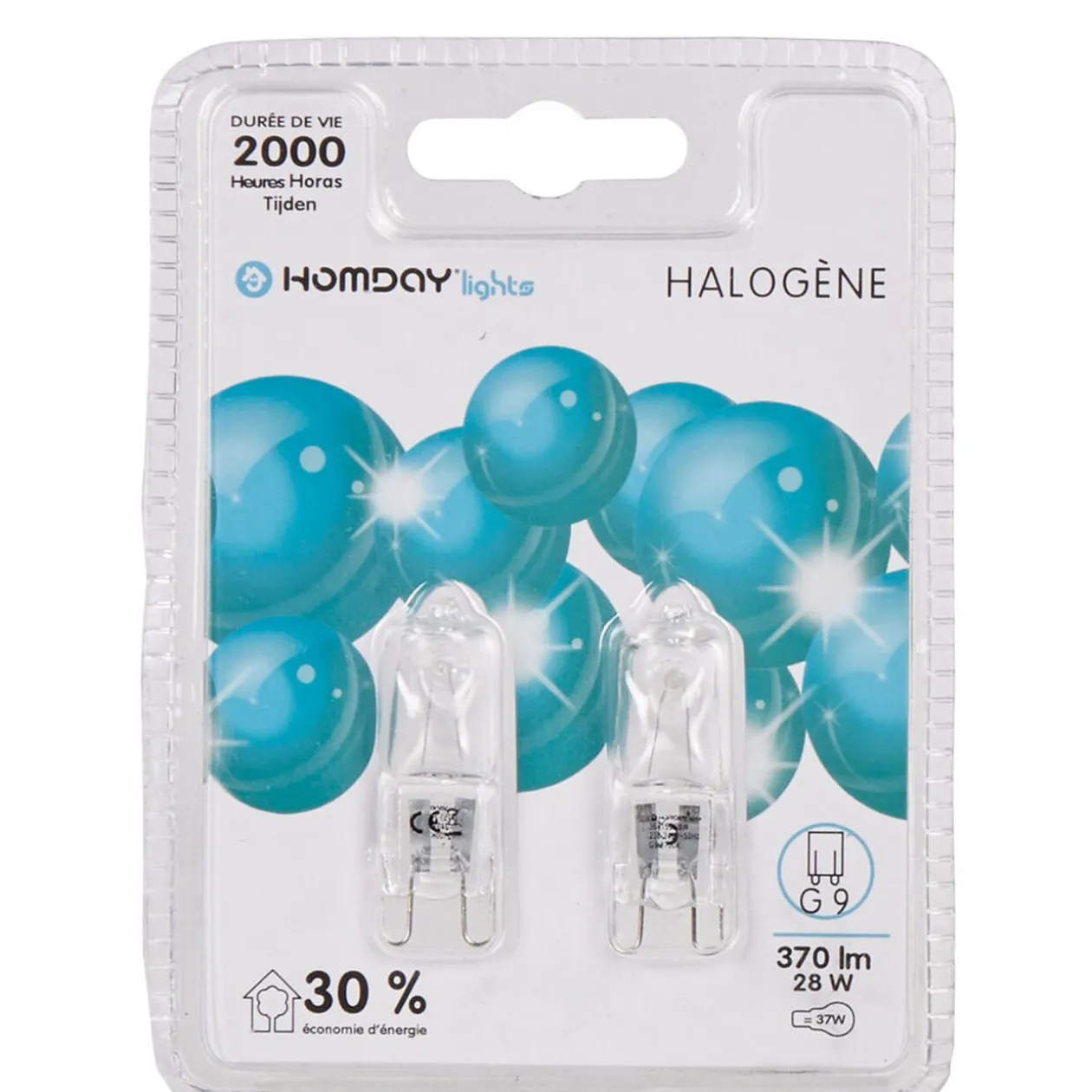 Ampoule halogène G9 x2