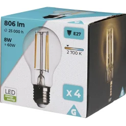 Ampoule led à 4 filaments E27