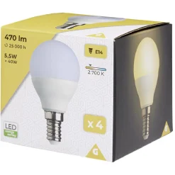 Ampoule led à 4 filaments E27 5,5W x4
