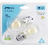 Ampoule LED à filament E27 G25 lumière chaude 470lms x2