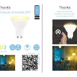 Ampoule LED connectée blanc ajustable GU10 40 W