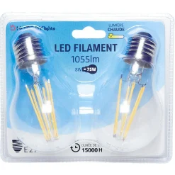Ampoule LED culot E27 1055lm x2