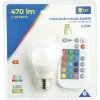 Ampoule LED E27 G45 couleurs changeantes avec télécommande 470lms