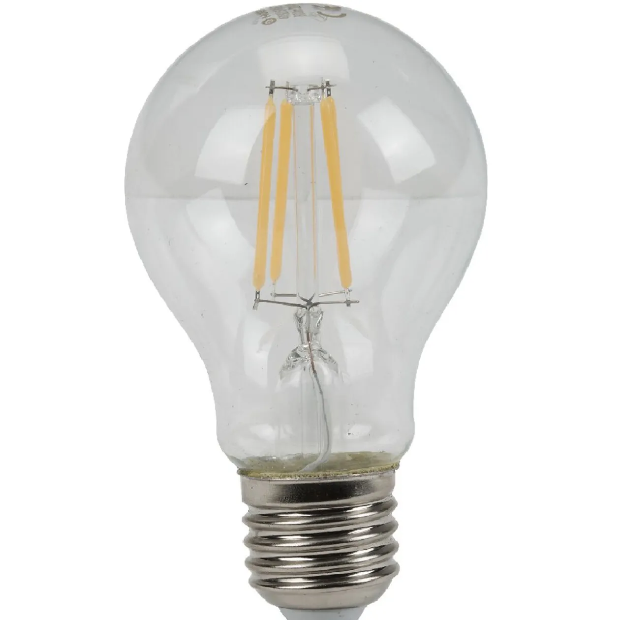 Ampoule LED filament clair 60W culot E27 Homday Lights x 3
