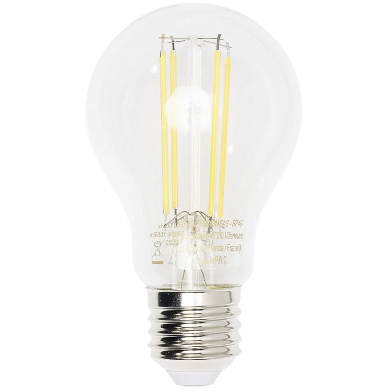 Ampoule LED filament E27 A60 Homday lumière chaude 1055lms x2