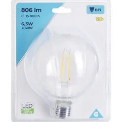 Ampoule LED filament E27 G95 860lms