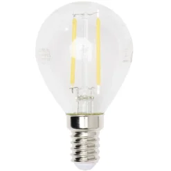 Ampoule LED filament E14 G45 Homday lumière chaude 250lms x2