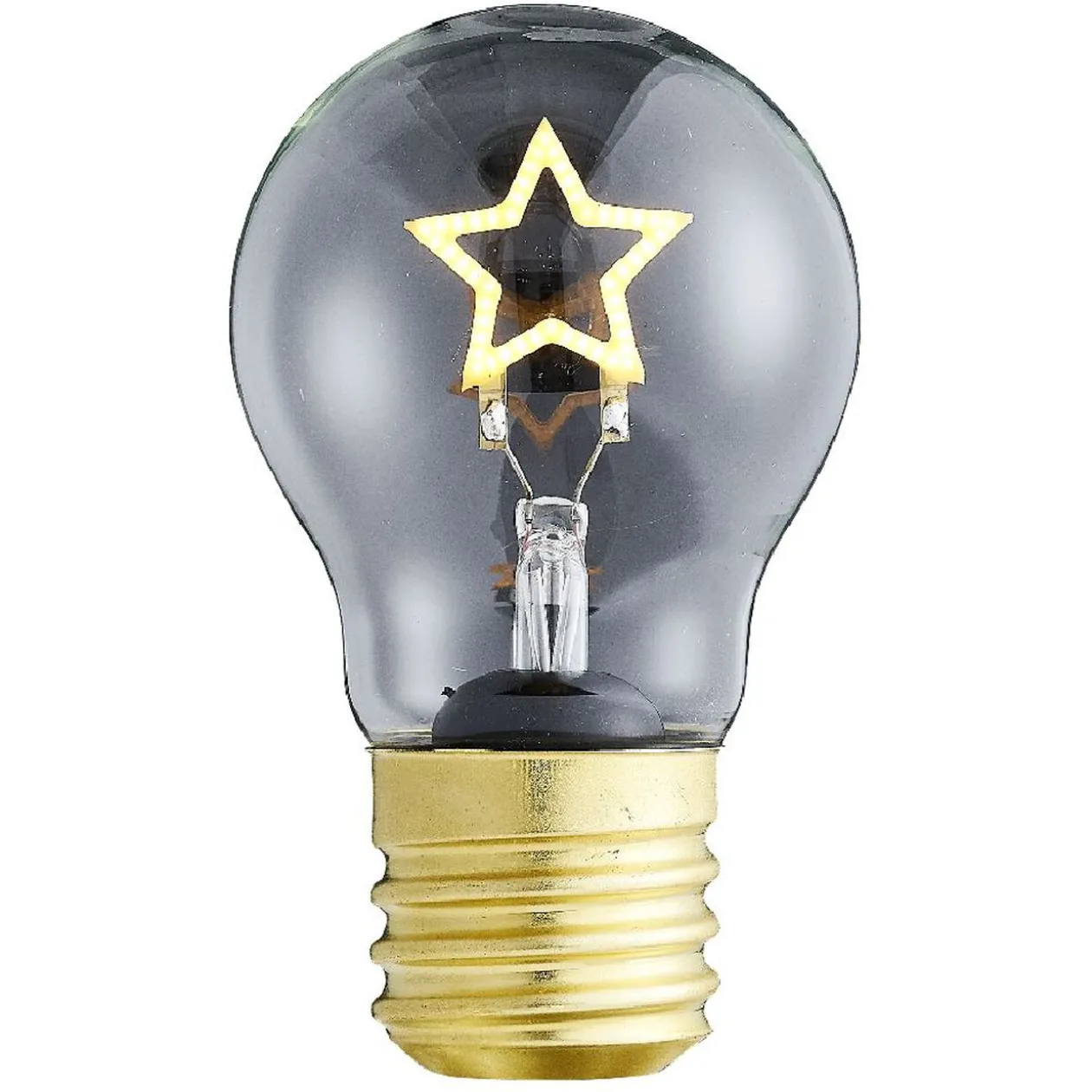 Ampoule USB rechargeable filament LED étoile jaune Ø7xH12cm