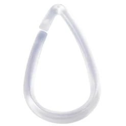 Anneau rideau de douche transparent x12